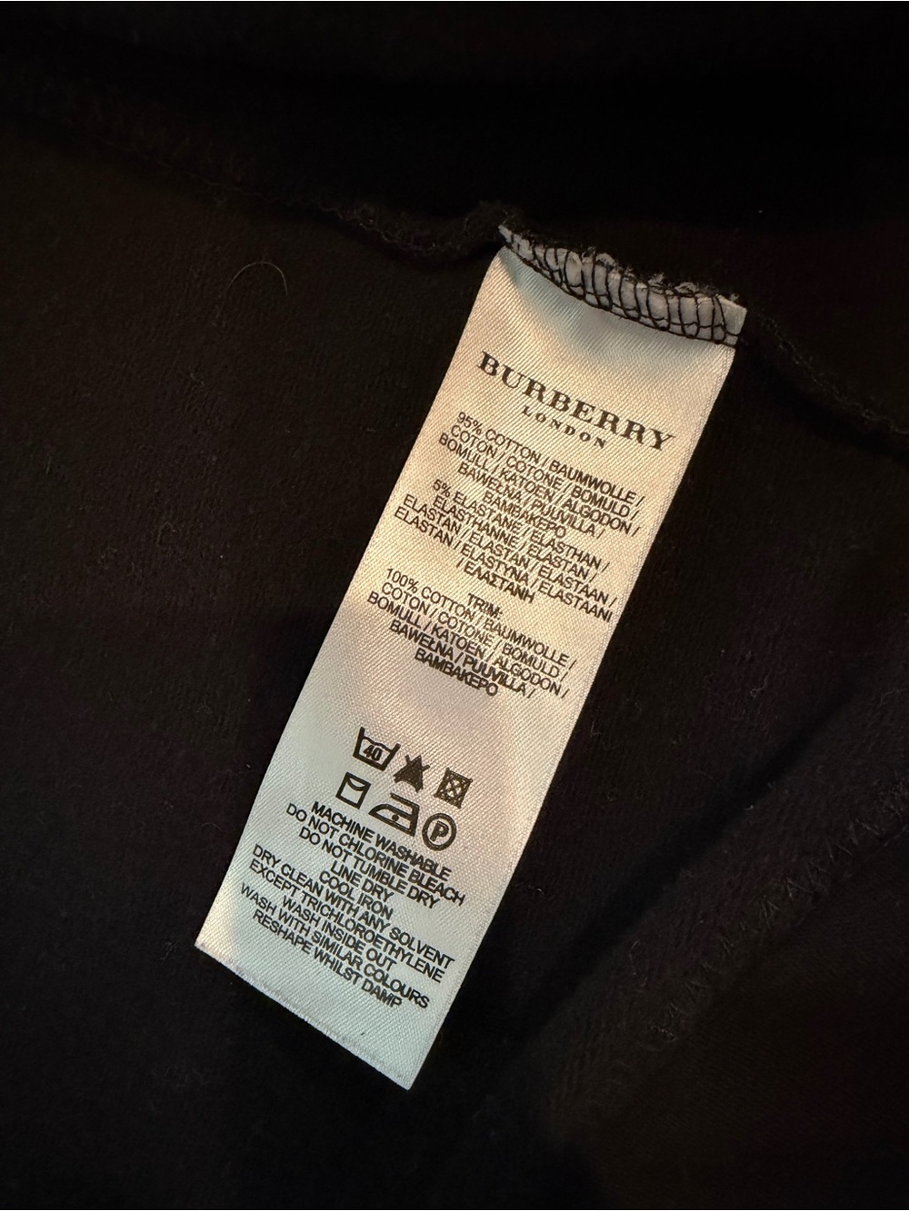 Burberry Black Zip-Up Hoodie with Beige Check Lining and Elbow Patches - Picture 6 of 7